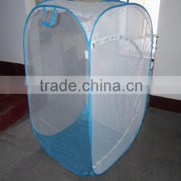 mesh and polyester collapsible folded laundry basket hanging bag