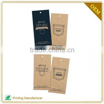 Wholesale Eco-friendly Customized Clothing Jeans Hang Tags Designs