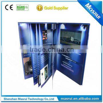 Hardboad Muti-page Print Video Brochure/video Book Each Page With Light Sensor Control Video Paly photo-5