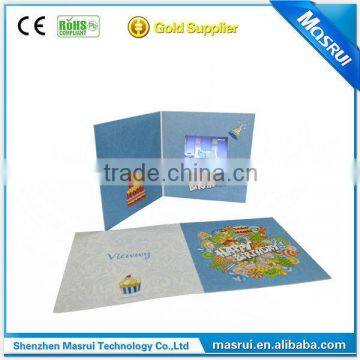 Promotion Gift Digital Player Video Greeting Card in Print