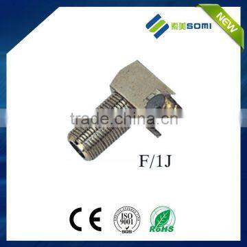 WF-1040 ISO9001 right angle imperial / metric 75 ohm f connector