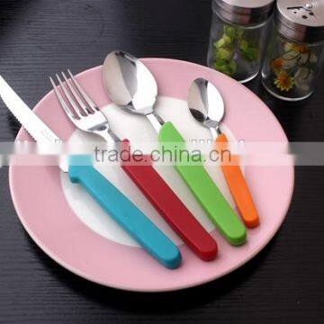 72 PCS Fancy Plastic Handle Stainless Steel Cutlery - KX-P079