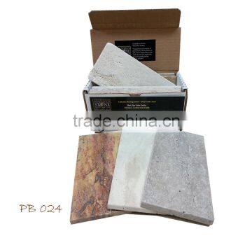 custom small cardboard display boxes /quartz marble stone samples display boxes PB024