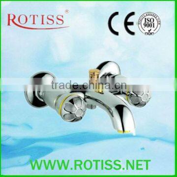 RTS8830G-3 Doubel handle bath &shower gloden tap