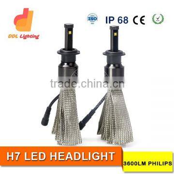 car headlight manufacturer H7 6500K super bright led bus headlight for offroad boats