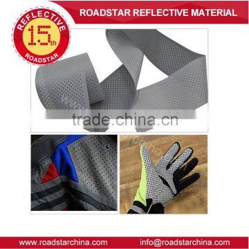 Hi vis 100% polyester reflective holes fabric