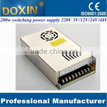 200w 5v switching portable power source power supply 24v 200w,