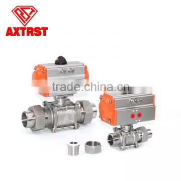 Actuator Ball Valve, SS Sanitary Clamp Pneumatic Ball Valve