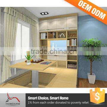 Turkey Furniture Classic Living Room Wooden Computer Desk With Bookshelf