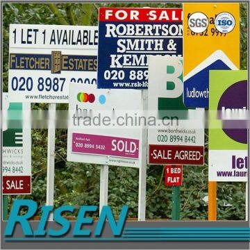 2016 hot sell outdoor signs/yard signs made in china ,2016 hot sale pp corflute plastic sign