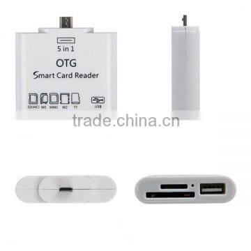 New Invention 5 in 1 Micro Smart sd Card Reader Otg Usb 3.0 Card Reader photo-3