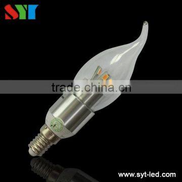 4W DIMMABLE LED CANDLE BULB LAMP LOW ENERGY E14 FLAME TIP
