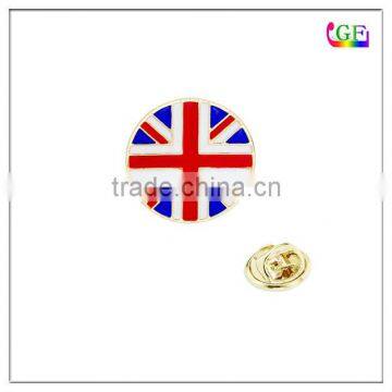 Custom metal Gold plated UK flag colorul enamel lapel pin