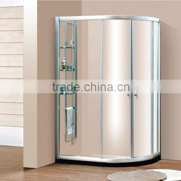 Luxury shower enclosure room with double sliding glass shower door