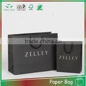 CMYK offset printing paper shopping bags matt lamination paper bag with rope handle