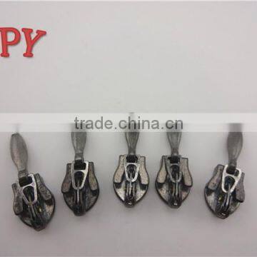 3# invisible zipper slider with raw color