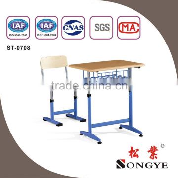 Adjustable Single Student Desk & Chair,School Furniture,Student Table and Chair