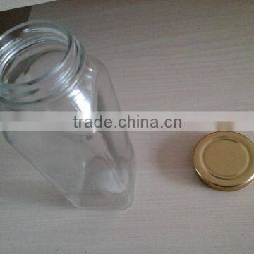 2014 Most popular and cheap clear glass jar with lid