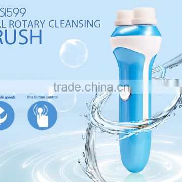 Portable waterproof double head facial Cleansing Brush