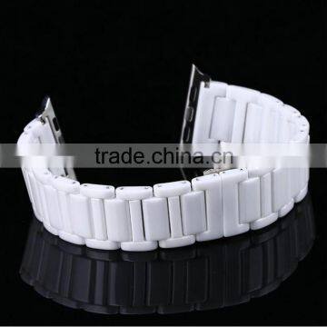 High Quality Pearl Ceramics Watchband With Connector For Apple Watch 38mm/42mm