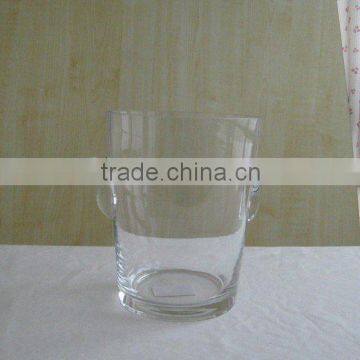 Clear Glass Ice Bucket