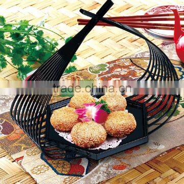 cheap plastic portable willow hexagon tray