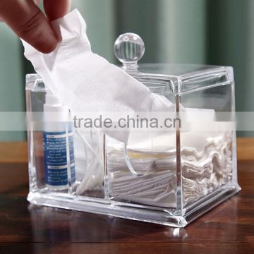 2017 clear acrylic cosmetic makeup cotton bud box