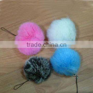 high quality plush ball keychains from china