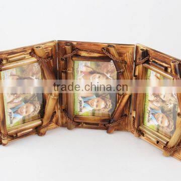 fashional cheap decoration wooden photo frame with three pictures family/office photo frames