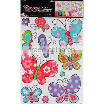 2 x Fantastic Removable Glitter Wall Bedroom Room Stickers - Glitter Butterfly Design