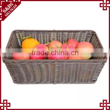 S&D Factory wholesale Wicker Rectangle Basket for Bread , Fruit,Sandwiches storage basket with cover