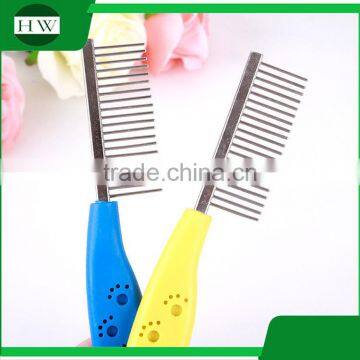 Pet Accessories Tool Stainless Steel Hanging Cat Dog Pet Bath Massage Hair Removal Grooming Slicker Brush Comb photo-5