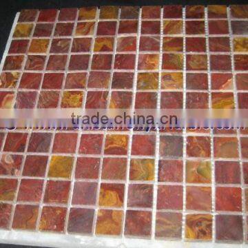NATURAL COLOR MULTI RED ONYX MOSAIC TILES COLLECTIONS photo-6