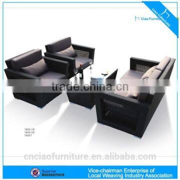 Poly rattan patio garden Aluminum PE rattan sofa set furniture