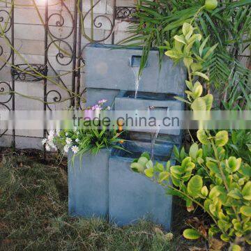 Green Unique Fiberglass Led Outdoor Square Balcony Garden Water Feature photo-2