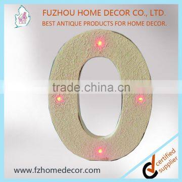 Antique Line Distressed MDF Letter With LED Lighted, Lighted Wooden Letter photo-2