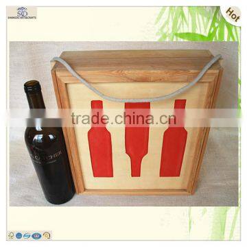 Mind Design Three Compartments Colored Pattern Wine Box photo-3