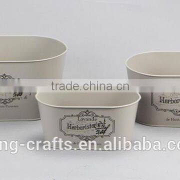 New Style Lavender Design Oval Metal Planter Pot for Garden photo-2