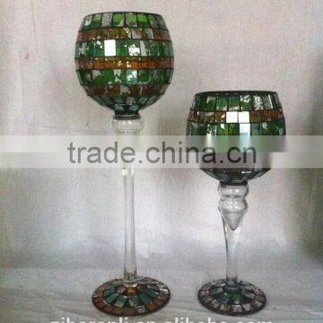 High Quality Mosaic Coloured Designer Glass Vase photo-4