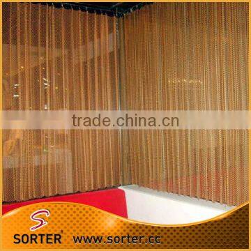 Sorter's screen room divider decorative woven mesh