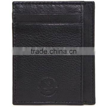RFID Blocking Minimalist Real Leather Slim Front Pocket Money Clip photo-3