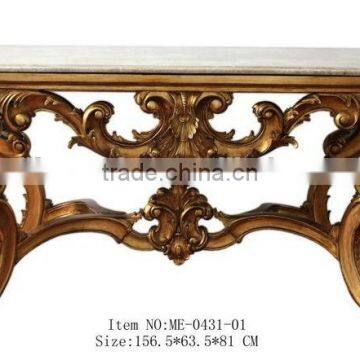 French Style Resin Console Table With Marble Top ME-0431-01 photo-2