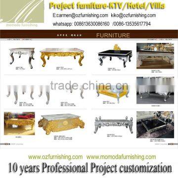 HM09-Living Room Furniture Set and Antique Armchairl and Coffee Table photo-2