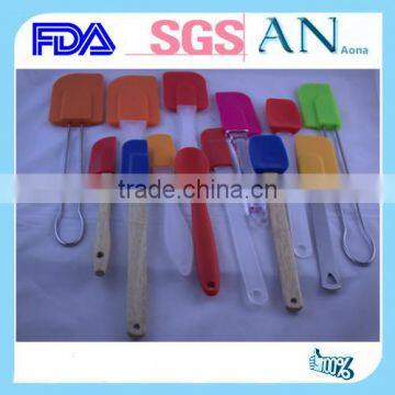 2013 Hot Sale Food Grade Coloful durable silicone kitchenware