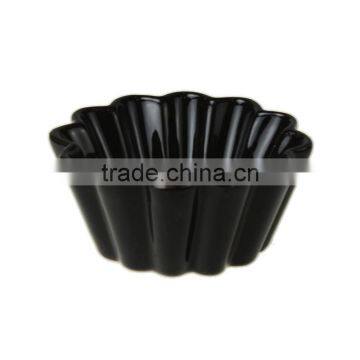 3.5" flower shape customized stoneware ice cream serving bowl