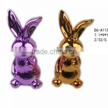 Electroplating ceramic easter rabbit