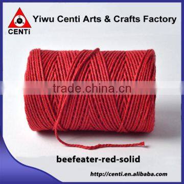 Top sale cheapest beefeater red bakers twine beefeater red solid bakers twine for packing gift