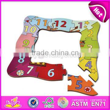 2017 New Design Children Early Teaching Wooden Clock Puzzle W14K016 photo-3