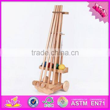 2016 Outdoor Garden Big Wooden Croquet Game Set With Stand W01A179 photo-2