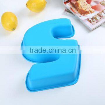 Number 5 Silicone Cake Mould Pan Tin Bakeware Baking Birthday Tools